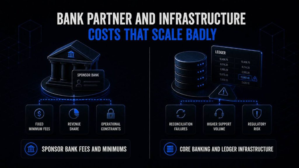 Bank Partner and Infrastructure Costs That Scale Badly