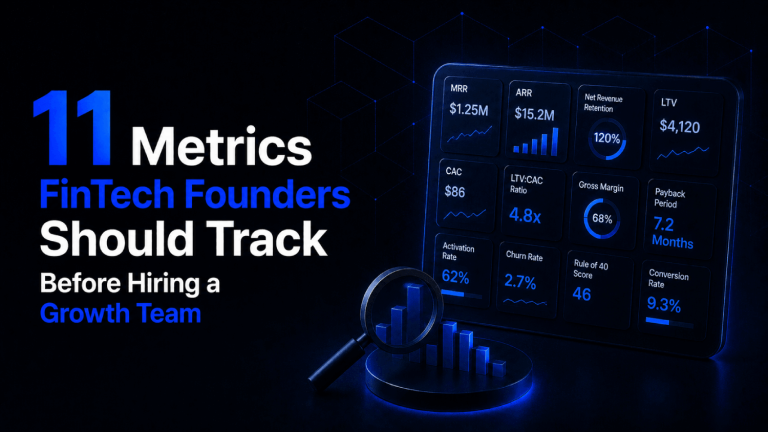 11 Metrics FinTech Founders Should Track Before Hiring a Growth Team 1 11 Metrics FinTech Founders Should Track Before Hiring a Growth Team