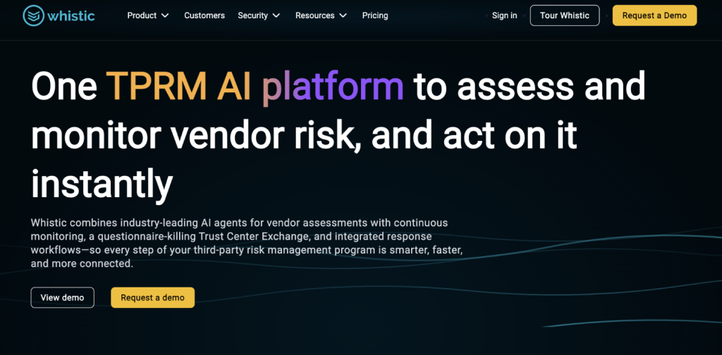 11 Best Vendor Risk Management Tools for Fintech Startups 10 whistic