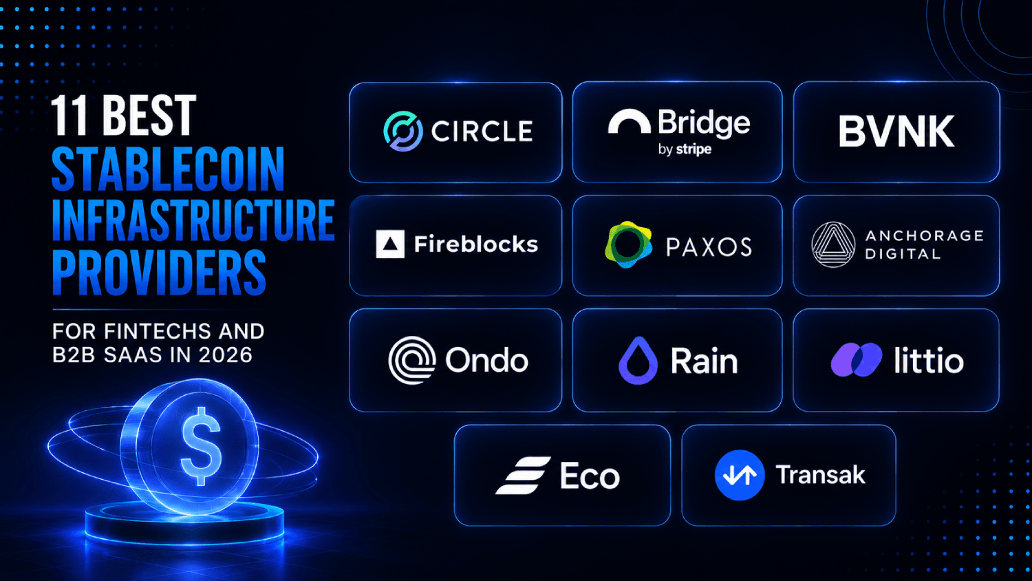 11 Best Stablecoin Infrastructure Providers for Fintechs and B2B SaaS in 2026 1 11 Best Stablecoin Infrastructure Providers for Fintechs and B2B SaaS in 2026