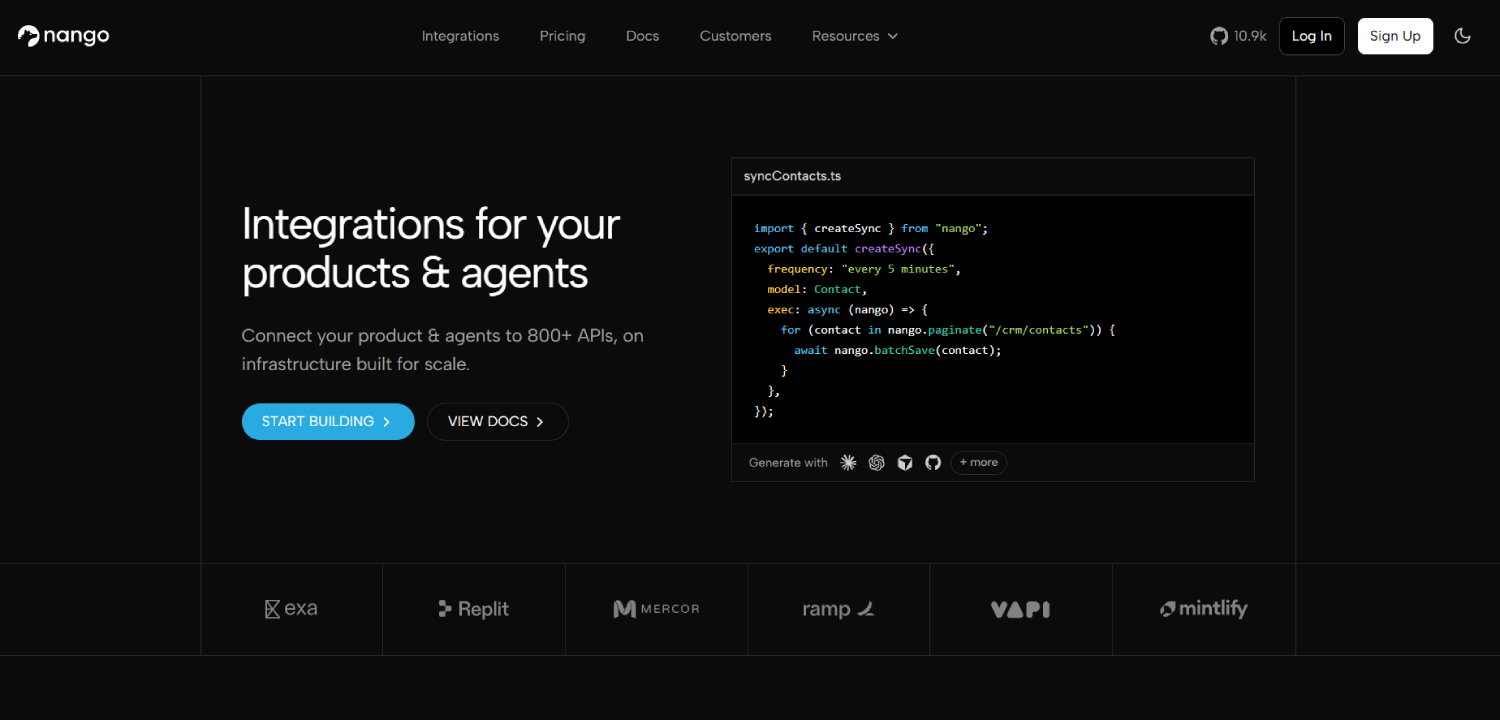 Top 7 Accounting Integration APIs for B2B SaaS (Codat, Rutter, Merge and More) 6 Nango
