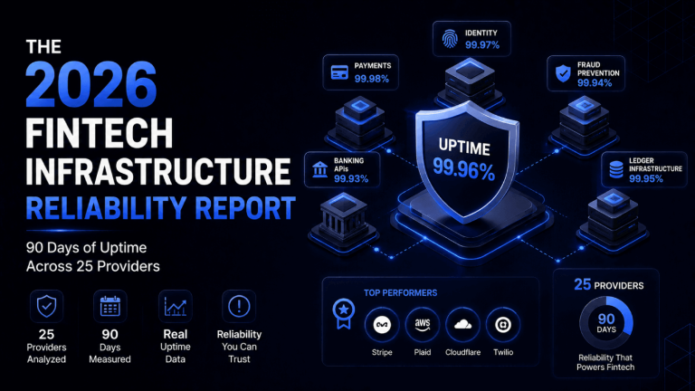 The 2026 Fintech Infrastructure Reliability Report: 90 Days of Uptime Across 25 Providers 7 The 2026 Fintech Infrastructure Reliability Report 90 Days of Uptime Across 25 Providers