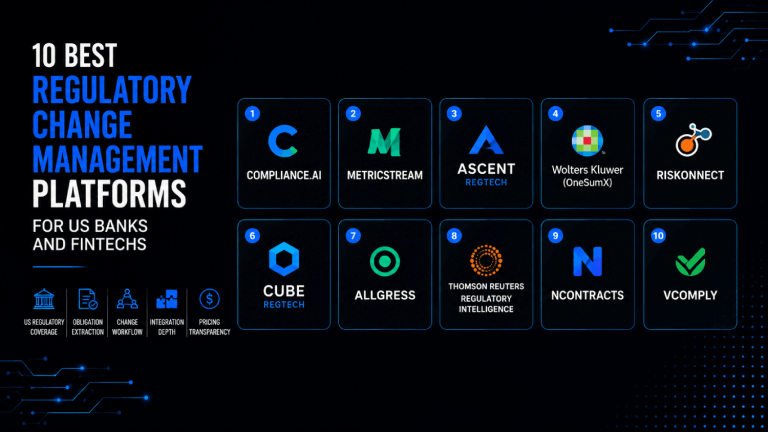 10 Best Regulatory Change Management Platforms for US Banks and Fintechs 16 10 Best Regulatory Change Management Platforms for US Banks and Fintechs