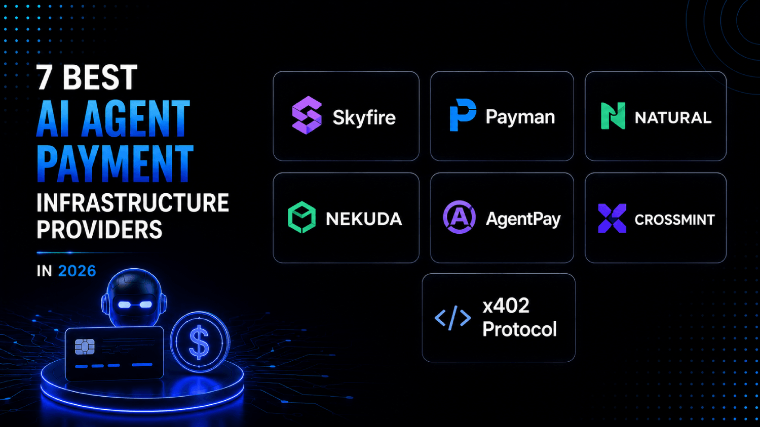 7 Best AI Agent Payment Infrastructure Providers in 2026 1 7 Best AI Agent Payment Infrastructure Providers in 2026