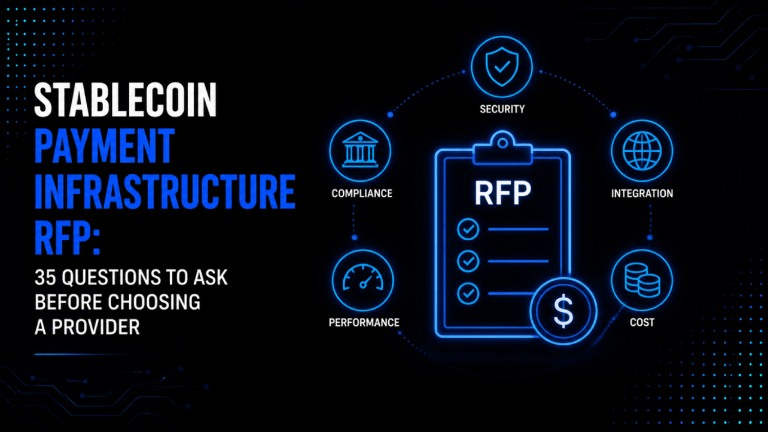 Stablecoin Payment Infrastructure RFP: 35 Questions to Ask Before Choosing a Provider 5 Stablecoin Payment Infrastructure RFP 35 Questions to Ask Before Choosing a Provider