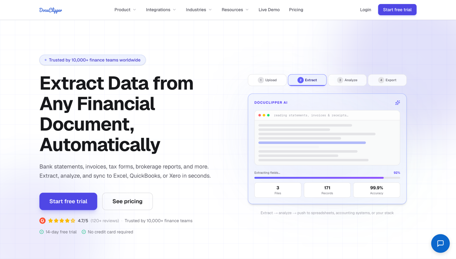 Ocrolus Alternatives: 9 Cash Flow Underwriting and Document Analysis Platforms 6 docuclipper