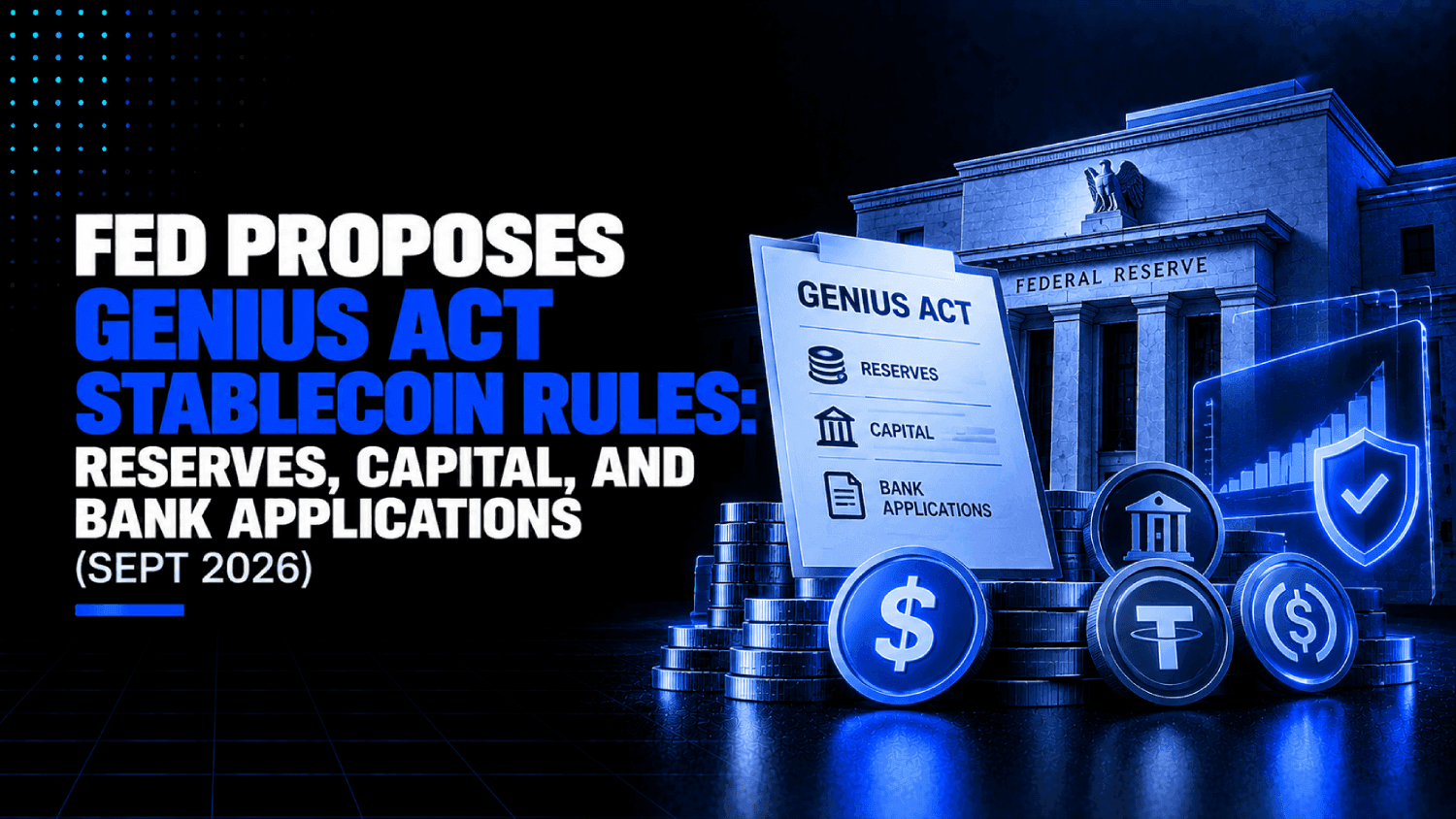 Fed Proposes GENIUS Act Stablecoin Rules Reserves Capital and Bank Applications Sept 2026