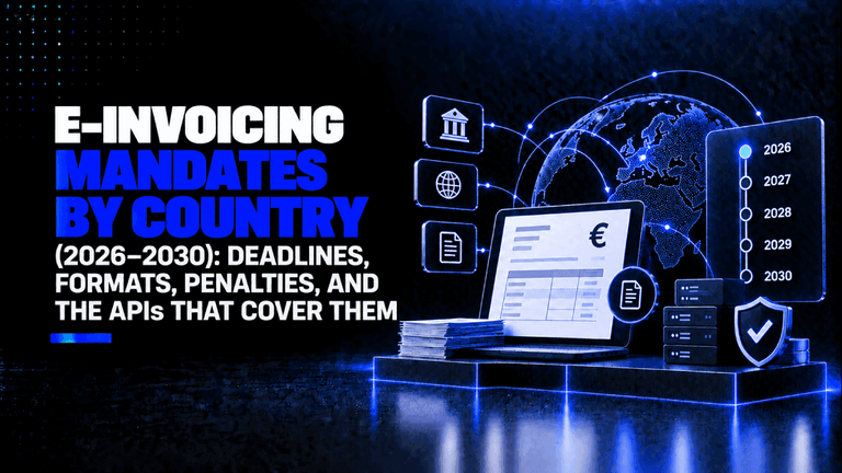 E Invoicing Mandates by Country 2026–2030 Deadlines Formats Penalties and the APIs That Cover Them