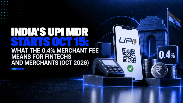 India's UPI MDR Starts Oct 15: What the 0.4% Merchant Fee Means for Fintechs and Merchants (Oct 2026) 1 Indias UPI MDR Starts Oct 15 What the 0.4 Merchant Fee Means for Fintechs and Merchants Oct 2026